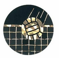 Black / Gold Hologram Mylar Insert - 2" Volleyball